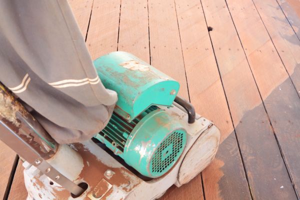 Cedar Deck Sanding in Saint Joseph